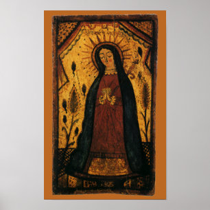 Vår Fru av Guadalupe av Pedro Antonio Fresquis Poster