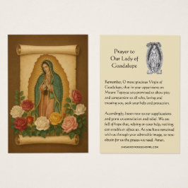Vår Fru av Guadalupe-bön Heligt Kort