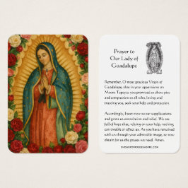 Vår Fru av Guadalupe-bön Heligt Kort