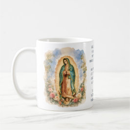 Vår Fru av Guadalupe Bön Katolsk Kaffemugg