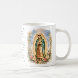 Vår Fru av Guadalupe Bön Katolsk Kaffemugg