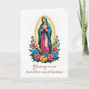 Vår Fru av Guadalupe Firande Segningar Maria Kort