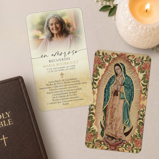 Vår Fru av Guadalupe Foto Spanska Minneskort Visitkort (Skapare uppladdad)