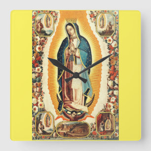 Vår Fru av Guadalupe Fyrkantig Klocka