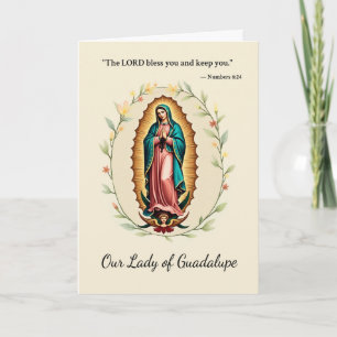 Vår Fru av Guadalupe Guds Fred och Välgångar Kort