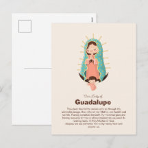 Vår Fru av Guadalupe hållen av en ängel