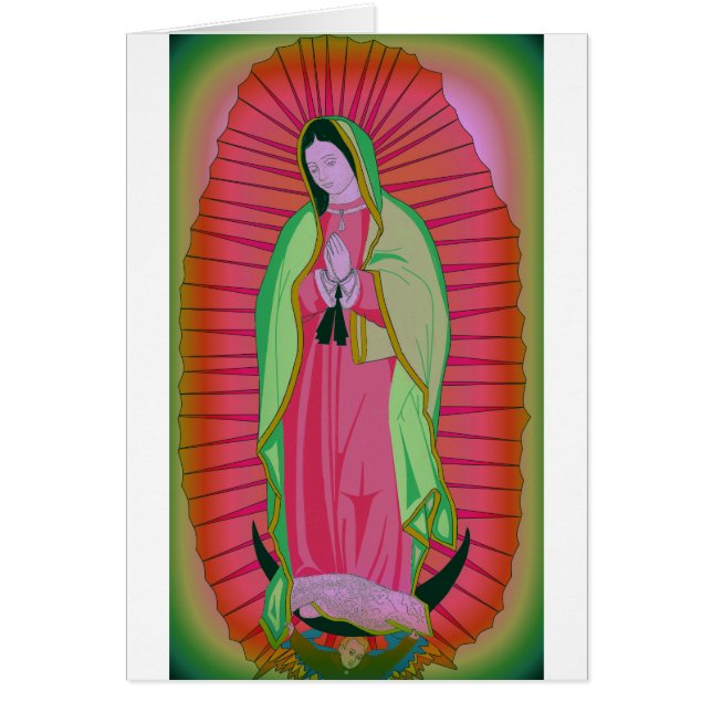 vår fru av Guadalupe Hälsningskort (Framsidan)