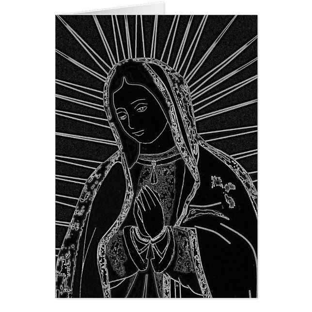 vår fru av guadalupe hälsningskort (Framsidan)