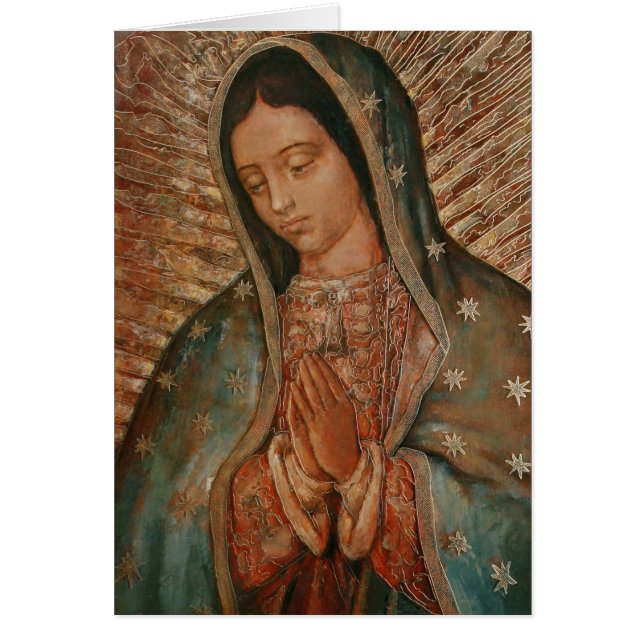 vår fru av guadalupe hälsningskort (Framsidan)