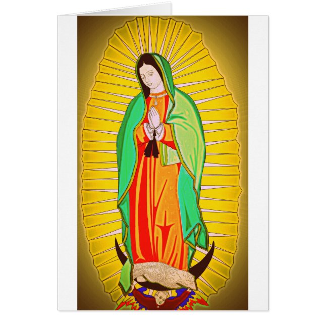 vår fru av guadalupe hälsningskort (Framsidan)
