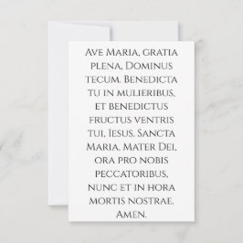 Vår Fru av Guadalupe Heliga Kort | Latinsk Ave Mar