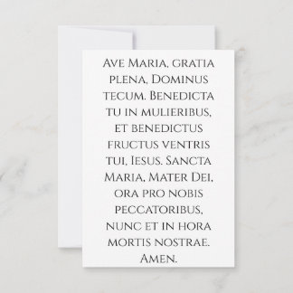 Vår Fru av Guadalupe Heliga Kort | Latinsk Ave Mar
