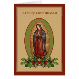 Vår Fru av Guadalupe Jungfru Maria God Jul Hälsningskort