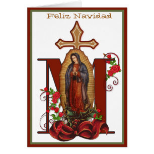 Vår Fru av Guadalupe Jungfru Maria God Jul Hälsningskort