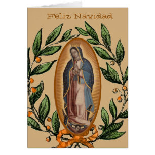 Vår Fru av Guadalupe Jungfru Maria God Jul Hälsningskort