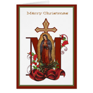 Vår Fru av Guadalupe Jungfru Maria God Jul Hälsningskort