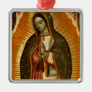 Vår Fru av Guadalupe Jungfru Maria Julgransprydnad Metall