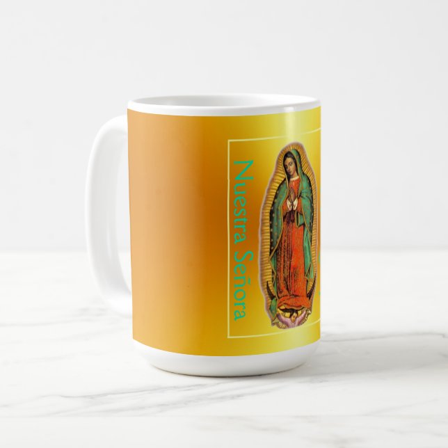 Vår Fru av Guadalupe Kaffemugg (Framsida vänster)