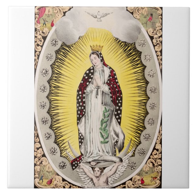 Vår Fru av Guadalupe Kakelplatta (Framsidan)