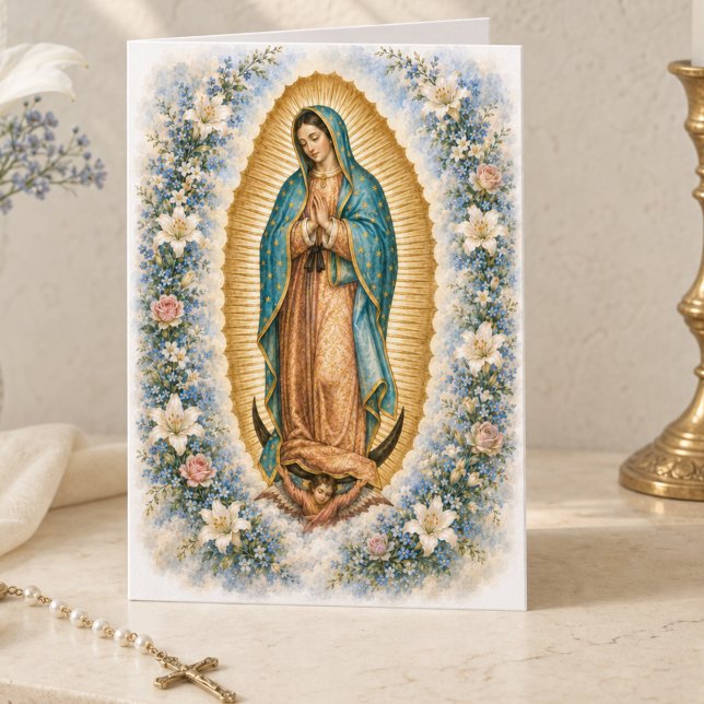 Vår Fru av Guadalupe katolska Luk 1:42 Kort (Skapare uppladdad)