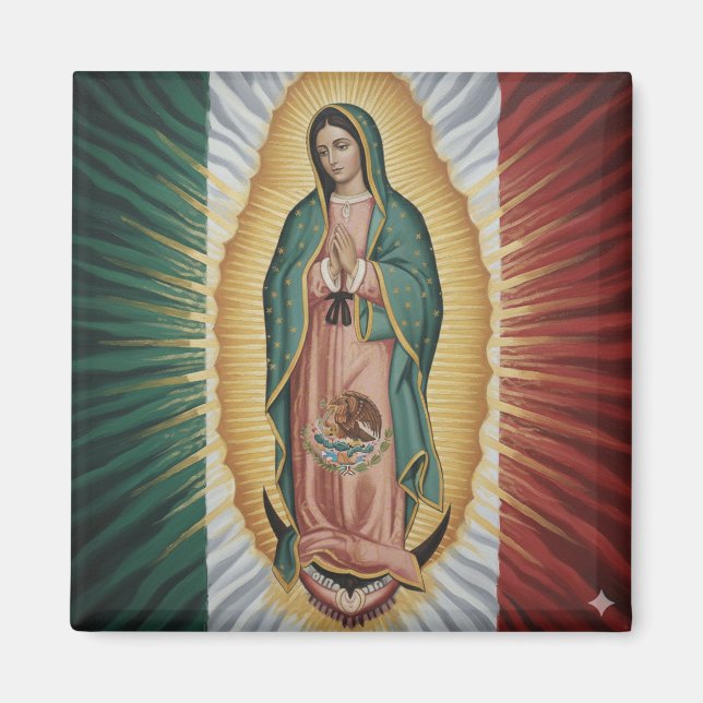 Vår Fru av Guadalupe - Mexiko Magnet (Framsidan)