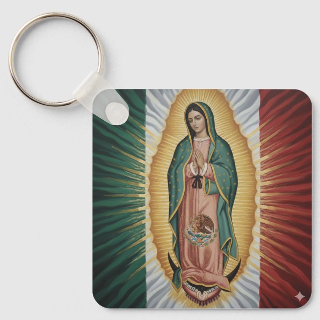 Vår Fru av Guadalupe - Mexiko Nyckelring (Framsida)