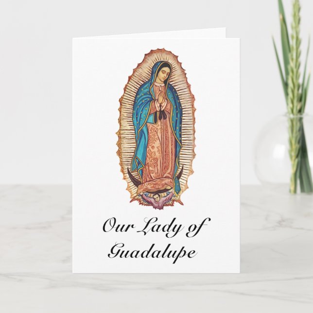Vår Fru av Guadalupe Mirakulösa Tilma Fin Konst Kort (Framsida)