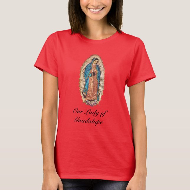 Vår Fru av Guadalupe Mirakulösa Tilma Fin Konst T Shirt (Framsida)