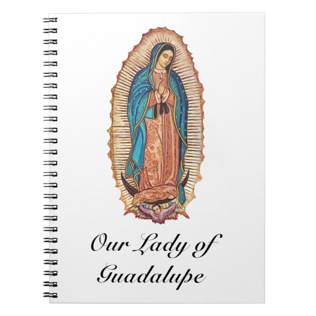 Vår Fru av Guadalupe Mirakulösa Tilma Finkonst Anteckningsbok (Framsidan)