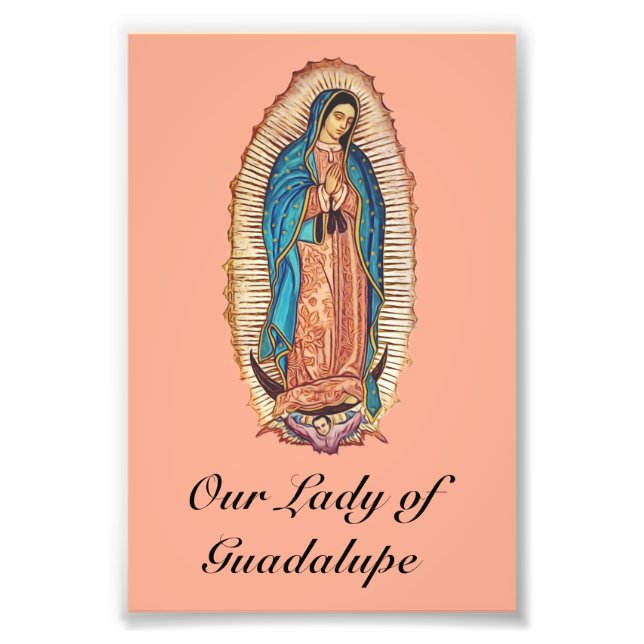 Vår Fru av Guadalupe Mirakulösa Tilma Finkonst Fototryck (Framsidan)
