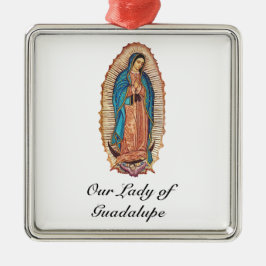 Vår Fru av Guadalupe Mirakulösa Tilma Finkonst Julgransprydnad Metall