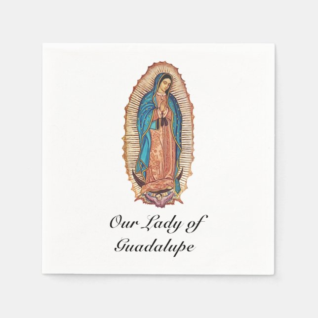 Vår Fru av Guadalupe Mirakulösa Tilma Finkonst Pappersservett (Framsidan)