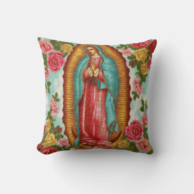 Vår Fru av Guadalupe MoJo-kudde Kudde (Framsida)