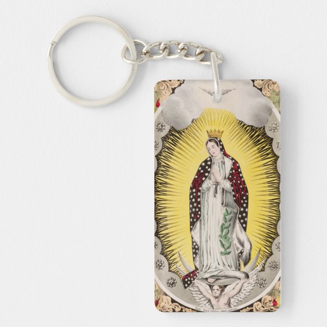 Vår Fru av Guadalupe Nyckelring (Framsidan)