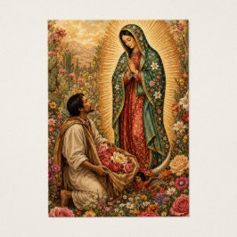 Vår Fru av Guadalupe och Juan Diego-minnesbön Visitkort
