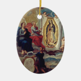 Vår Fru av Guadalupe | Religiöst minne Julgransprydnad Keramik
