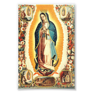 Vår Fru av Guadalupe Strålande Konst Fototryck