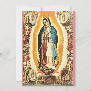 Vår Fru av Guadalupe Strålande Konst Inbjudningar