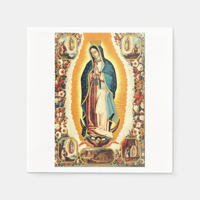 Vår Fru av Guadalupe Strålande Konst Pappersservett (Framsidan)