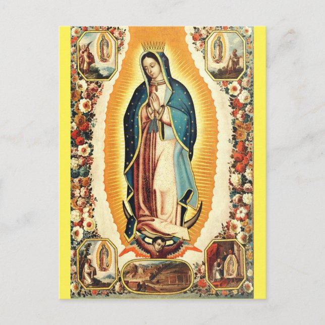 Vår Fru av Guadalupe Strålande Konst Vykort (Framsida)