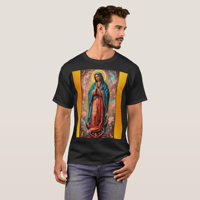Vår Fru av Guadalupe T Shirt (Hel framsida)
