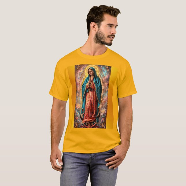 Vår Fru av Guadalupe T Shirt (Hel framsida)