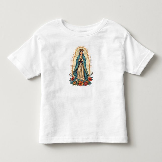 Vår Fru av Guadalupe T-shirt för småbarn (Framsida)