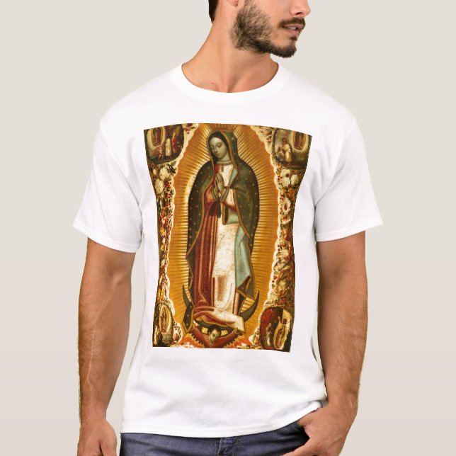 Vår Fru av Guadalupe Vår Älskade Moder Maria T Shirt (Framsida)