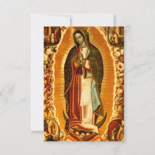 Vår Fru av Guadalupe Vår Älskade Moder Maria Tack Kort