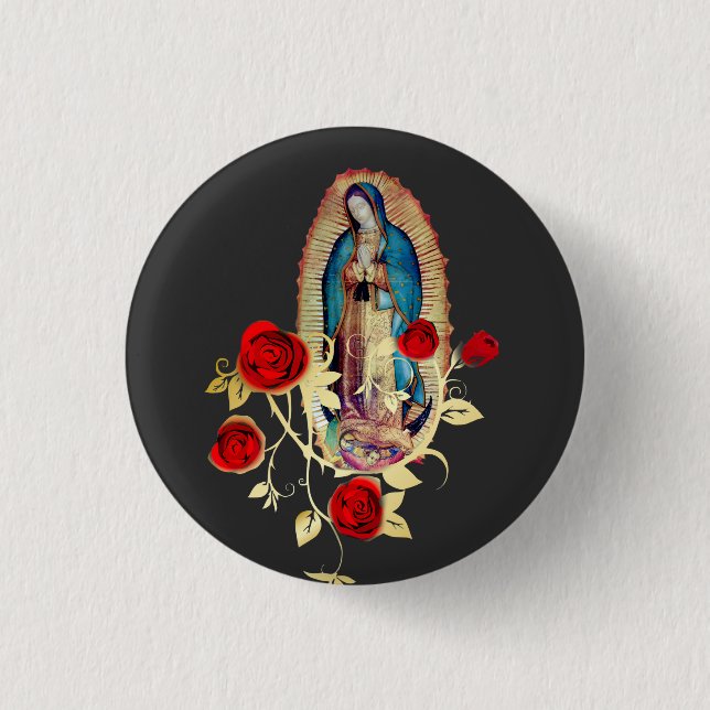 Vår Fru av Guadalupe Virgen Maria A-100121 Knapp (Framsida)