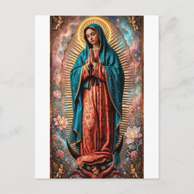 Vår Fru av Guadalupe vykort (Framsida)