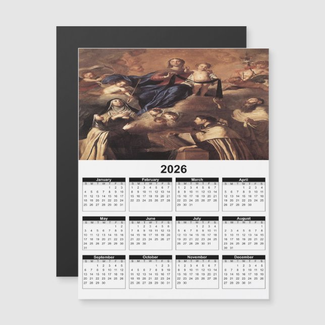 Vår Fru av Karmelberget 1641 2026 Kalender (Fram/baksida)