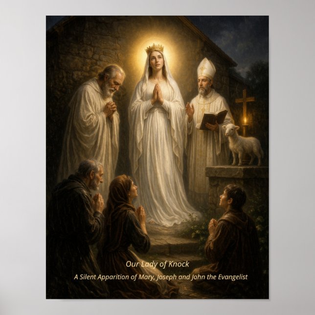 Vår Fru av Knock Mariavision Konsttryck Poster (Framsidan)