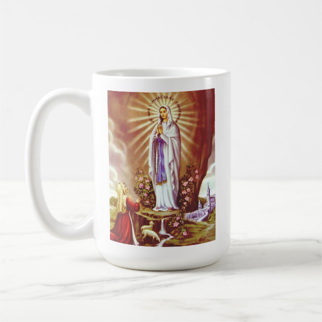Vår Fru av Lourdes Kaffemugg (Vänster)